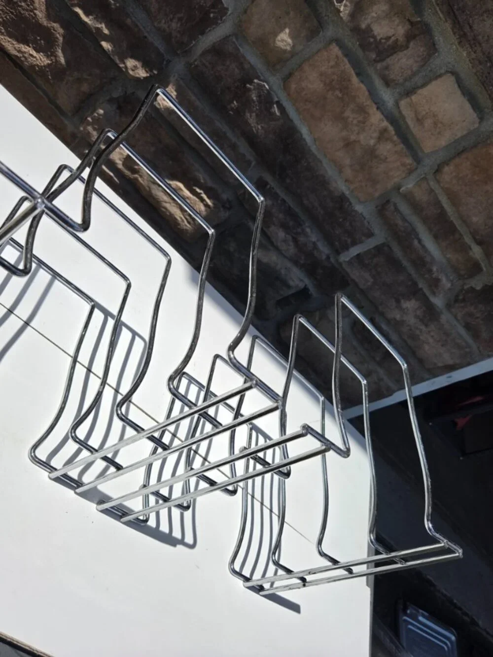 Chrome Wire Plate Lid File Divider Organizer Rack Lot of 2